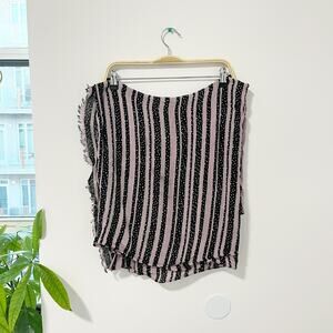 Banana Republic Purple & Black Print Scarf